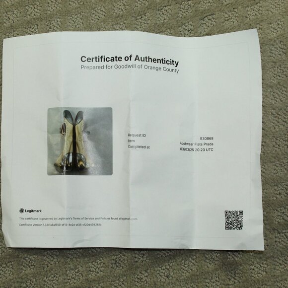 Prada Women's Size 9 / 40.5 Off White Silver Elastic Opening Flats - Picture 8 of 8